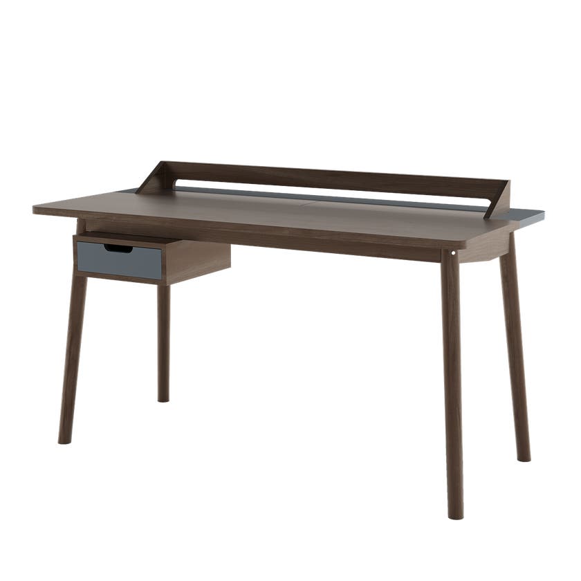 Bureau HONORE de Harto, Finition NOYER, GRIS ARDOISE Bureau HONORE de Harto, Finition NOYER, GRIS ARDOISE