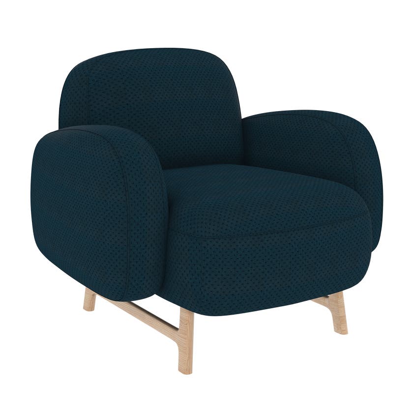 Fauteuil AUGUSTE, bleu cobalt Fauteuil AUGUSTE, bleu cobalt