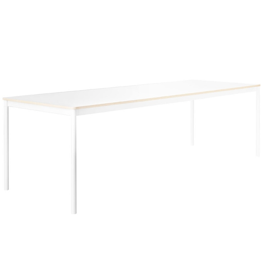 Table BASE de Muuto, 190 x 85 cm, Stratifié / Contreplaqué, Blanc