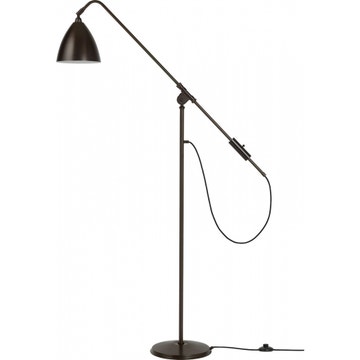 Lampadaire BESTLITE BL4 de Gubi, Structure en laiton noir, Laiton noir