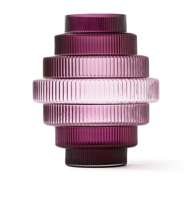 Vase STEPS de Pols Potten, Small, Dark purple