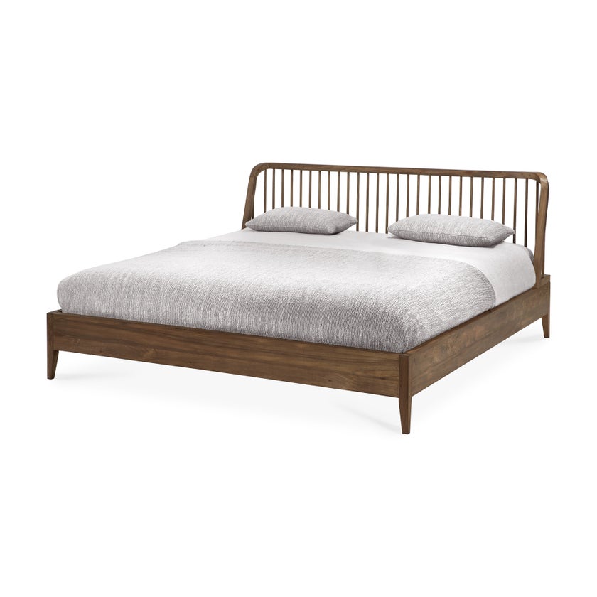 Lit Spindle - teck recyclé - d'Ethnicraft, 190 x 210 Lit Spindle - teck recyclé - d'Ethnicraft, 190 x 210