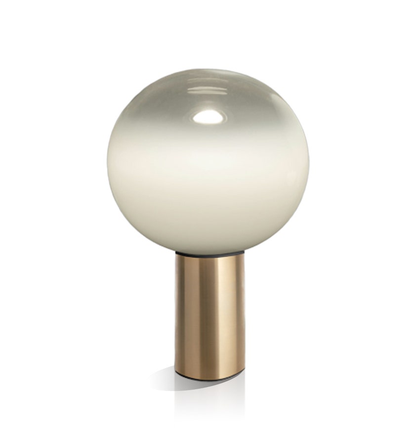 Lampe à poser LAGUNA de Artemide, Laiton satiné, Ø.37 cm