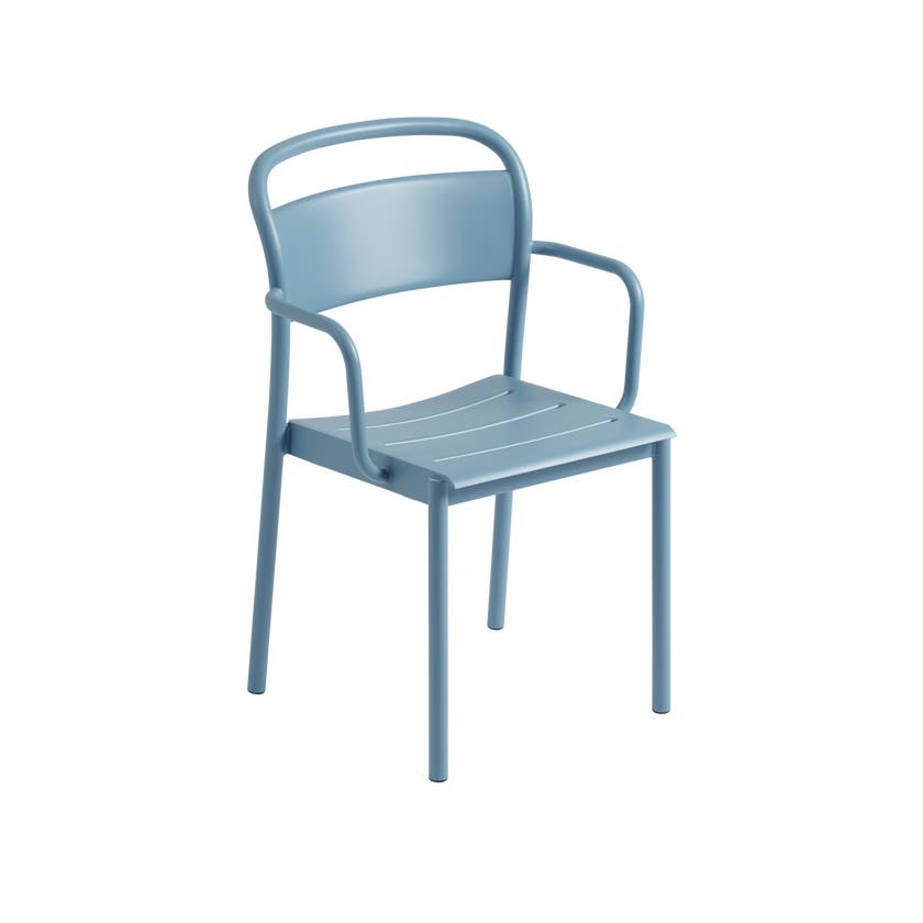 Fauteuil de table LINEAR STEEL de Muuto, Bleu pâle Fauteuil de table LINEAR STEEL de Muuto, Bleu pâle
