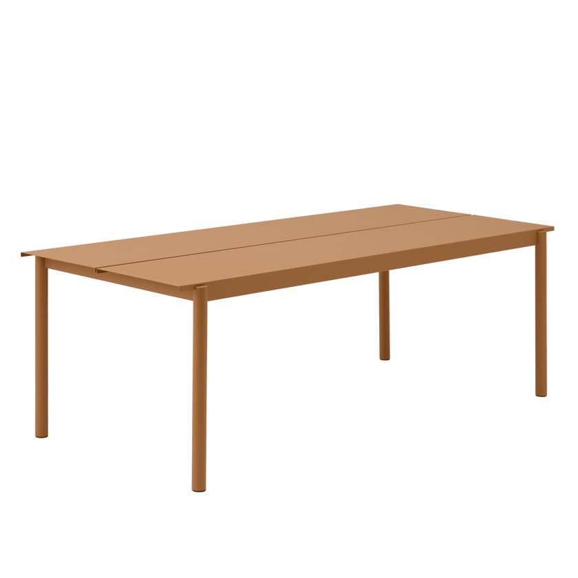 Table de jardin LINEAR STEEL de Muuto, 220 cm, Orange Table de jardin LINEAR STEEL de Muuto, 220 cm, Orange