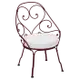 Fauteuil CABRIOLET, Coussin Blanc grisé, Tonka