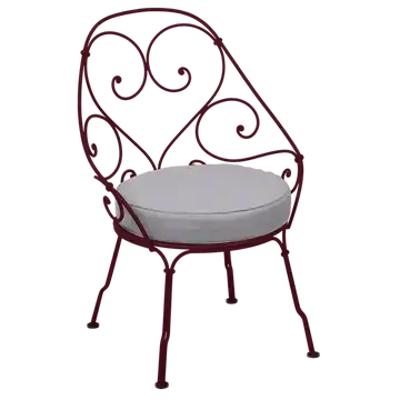 Fauteuil CABRIOLET, Coussin Gris flanelle, Tonka