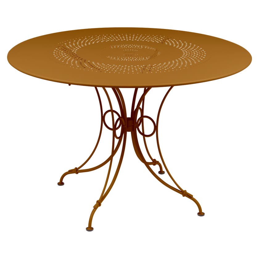 Table 1900 de Fermob D.96 ou D.117 cm, D. 117, Pain d'épices Table 1900 de Fermob D.96 ou D.117 cm, D. 117, Pain d'épices