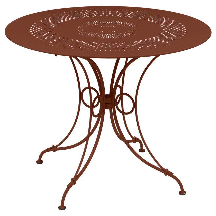 Table 1900 de Fermob D.96 Ocre rouge Table 1900 de Fermob D.96 Ocre rouge