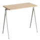 Table PYRAMID 01 de HAY, 140 x 65 cm, Chêne laqué mat, piètement acier beige