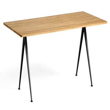 Table PYRAMID 02 de Hay, 190 x 85 cm, Black base, Clear lacquered
