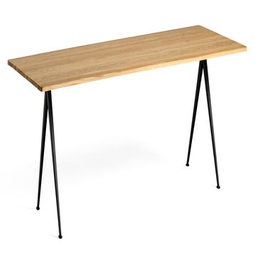 Table PYRAMID 02 de Hay, 250 x 85 cm, Black base, Clear lacquered