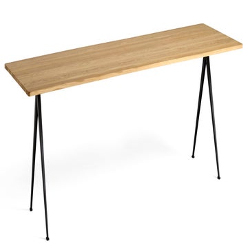 Table PYRAMID 02 de Hay, 300 x 85 cm, Black base, Clear lacquered