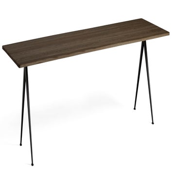 Table PYRAMID 02 de Hay, 300 x 85 cm, Black base, Smoked oiled