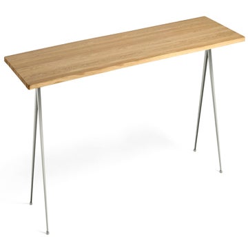 Table PYRAMID 02 de Hay, 300 x 85 cm, Beige base, Clear lacquered
