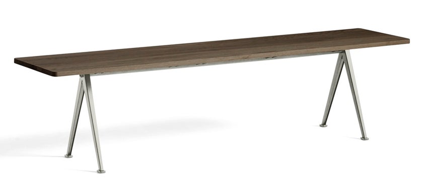 Banc PYRAMID 12 de Hay, 190 x 40 cm, Beige base, Smoked oiled Banc PYRAMID 12 de Hay, 190 x 40 cm, Beige base, Smoked oiled