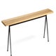 Banc PYRAMID 12 de Hay, 250 x 40 cm, Black base, Clear lacquered