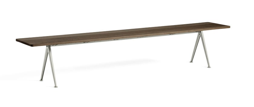 Banc PYRAMID 12 de Hay, 250 x 40 cm, Beige base, Smoked oiled Banc PYRAMID 12 de Hay, 250 x 40 cm, Beige base, Smoked oiled