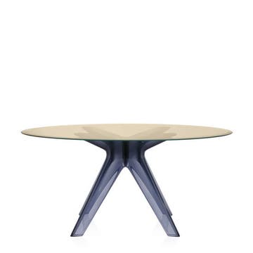 Table SIR GIO de Kartell, Pieds fumé, Bronze