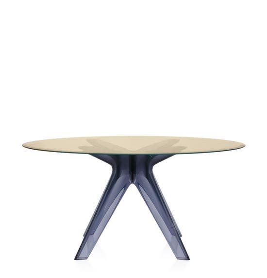 Table SIR GIO de Kartell, Pieds fumé, Bronze