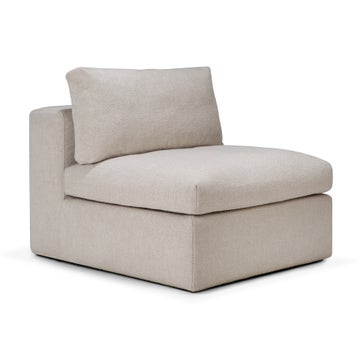 Module  pour canapé Mellow - tissu Ivory d'Ethnicraft, Module chauffeuse
