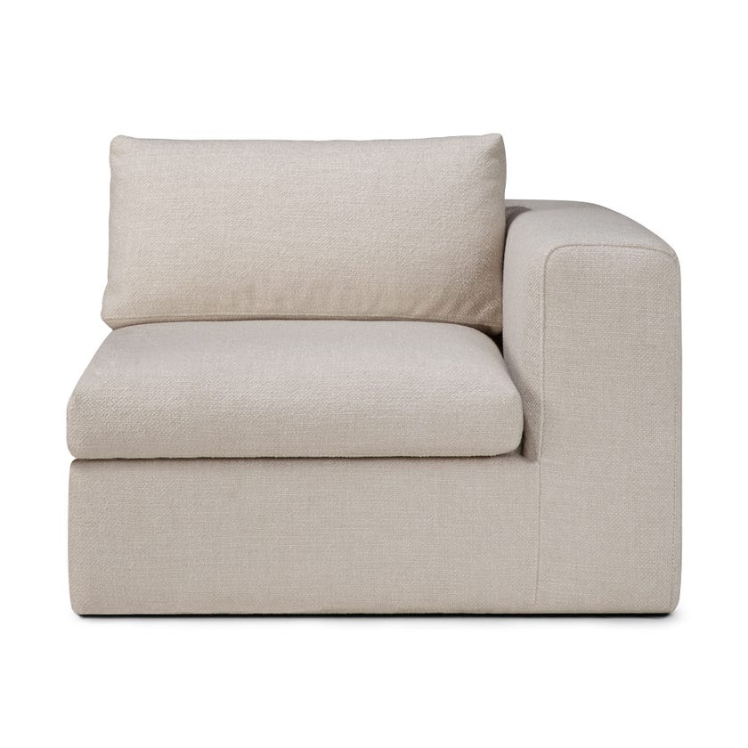 Module pour canapé Mellow - tissu Ivory d'Ethnicraft, Module gauche Module pour canapé Mellow - tissu Ivory d'Ethnicraft, Module gauche