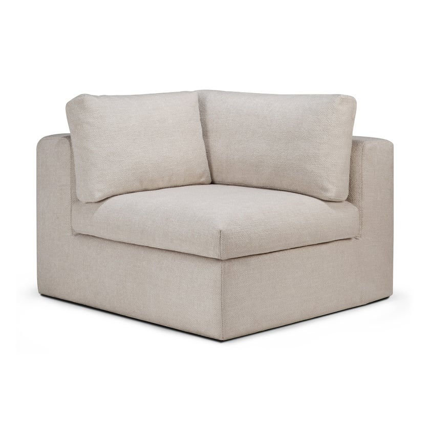 Module pour canapé Mellow - tissu Ivory d'Ethnicraft, Module angle Module pour canapé Mellow - tissu Ivory d'Ethnicraft, Module angle