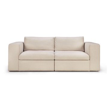 Canapé droit MELLOW de Ethnicraft, 3 places, Off white