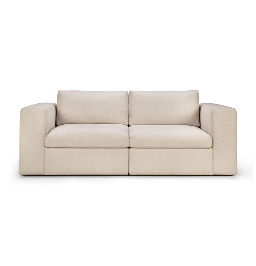 Canapé droit MELLOW de Ethnicraft, 3 places, Off white