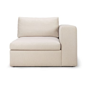 Module gauche avec accoudoir MELLOW de Ethnicraft, Off white