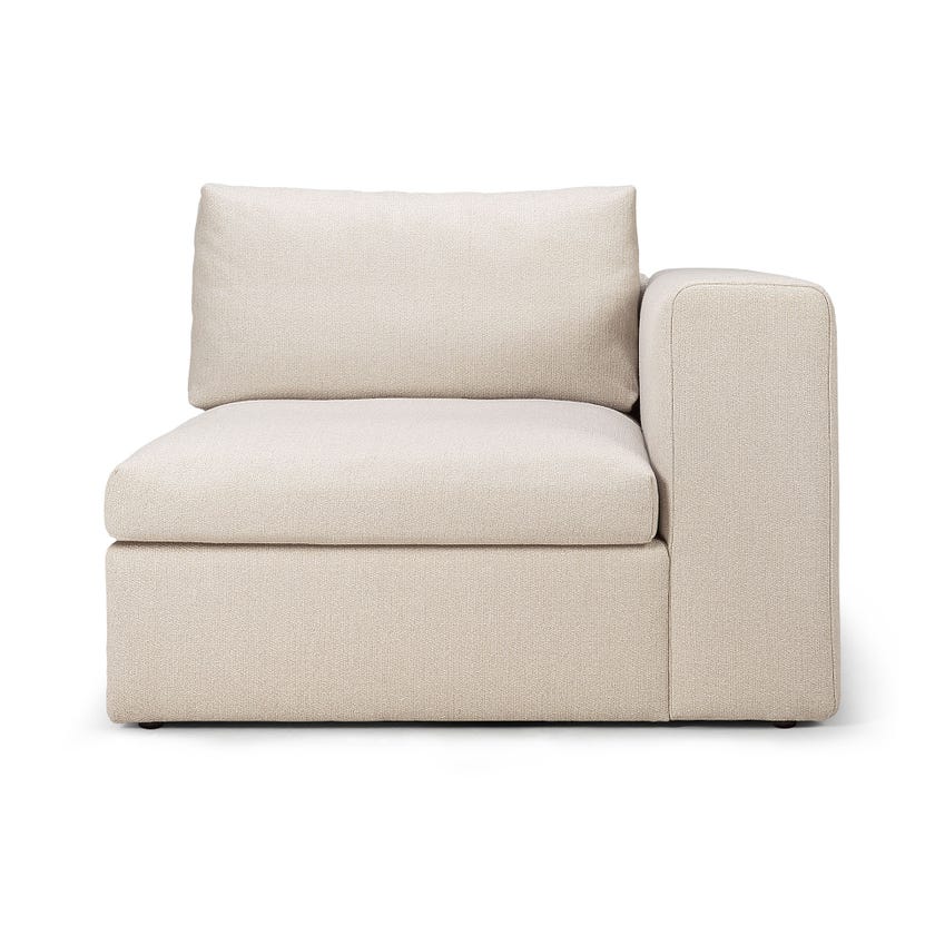 Module gauche avec accoudoir MELLOW de Ethnicraft, Off white Module gauche avec accoudoir MELLOW de Ethnicraft, Off white