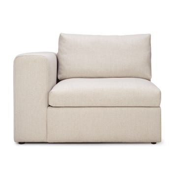 Module droit avec accoudoir MELLOW de Ethnicraft, Off white