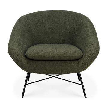 Fauteuil BARROW d'Ethnicraft, Vert sapin