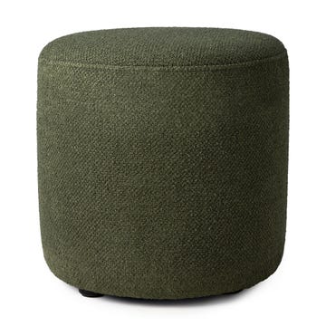 Pouf BARROW d'Ethnicraft, Ø 40 cm, Vert sapin