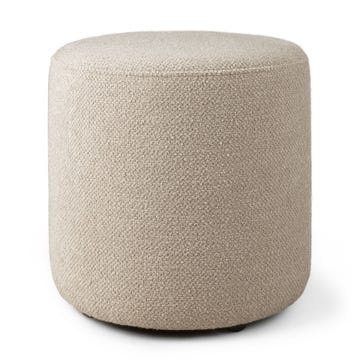 Pouf BARROW d'Ethnicraft, Ø 40 cm, Off white