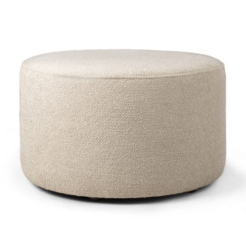 Pouf BARROW d'Ethnicraft, Ø 60 cm, Off white