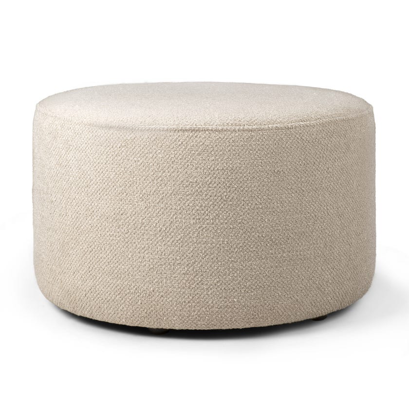Pouf BARROW d'Ethnicraft, Ø 60 cm, Off white Pouf BARROW d'Ethnicraft, Ø 60 cm, Off white