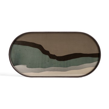 Plateau WABI SABI oblong de Ethnicraft Accessories, 71 x 36 cm, Graphite