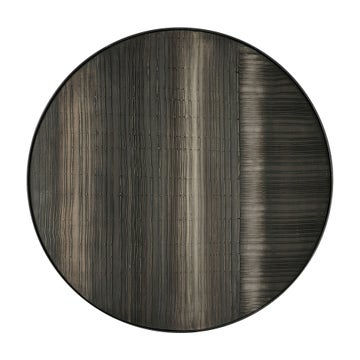 Décoration murale LAYERED CLAY de Ethnicraft Accessories, Ø.46 cm, Structure métal noir