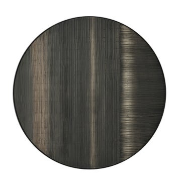 Décoration murale LAYERED CLAY de Ethnicraft Accessories, Ø.61 cm, Structure métal noir