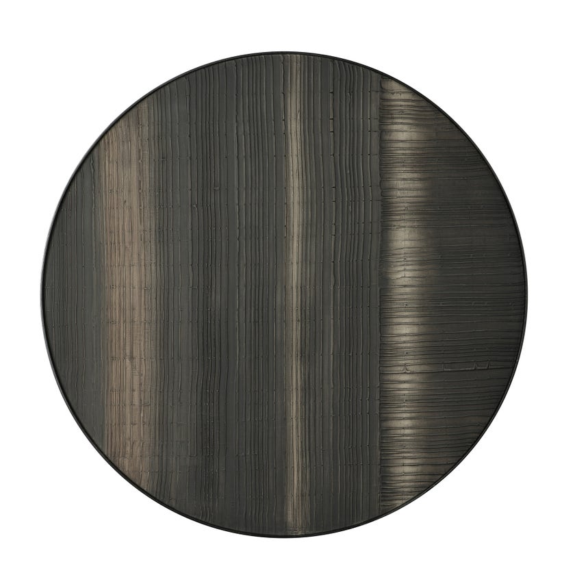 Décoration murale LAYERED CLAY de Ethnicraft Accessories, Ø.61 cm, Structure métal noir Décoration murale LAYERED CLAY de Ethnicraft Accessories, Ø.61 cm, Structure métal noir