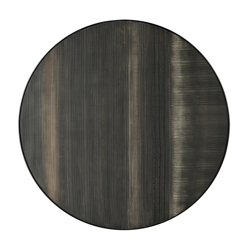Décoration murale LAYERED CLAY de Ethnicraft Accessories, Ø.84 cm, Structure métal noir Décoration murale LAYERED CLAY de Ethnicraft Accessories, Ø.84 cm, Structure métal noir