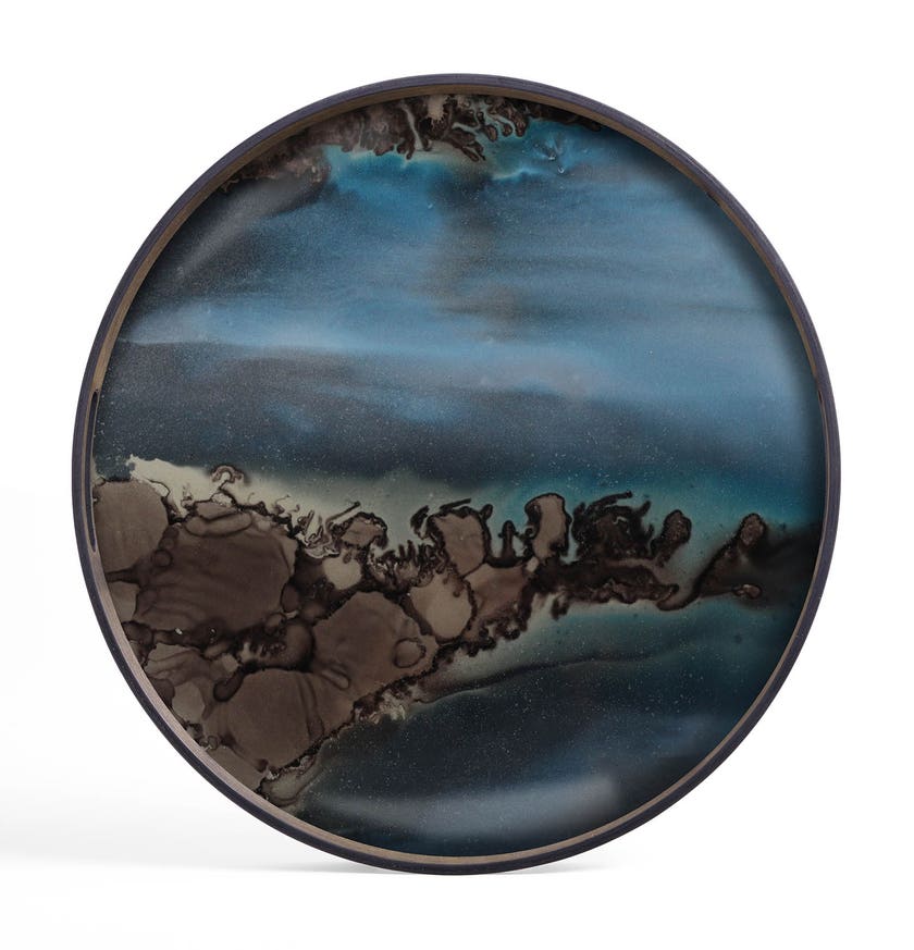 Plateau Slate Organic de Ethnicraft Accessories, Ø48