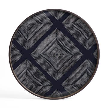 Plateau Ink Linear Squares de Ethnicraft Accessories, Ø61