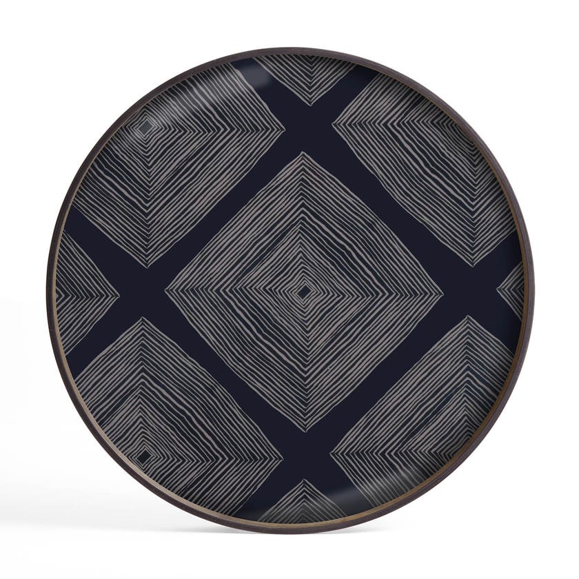 Plateau Ink Linear Squares de Ethnicraft Accessories, Ø61 Plateau Ink Linear Squares de Ethnicraft Accessories, Ø61