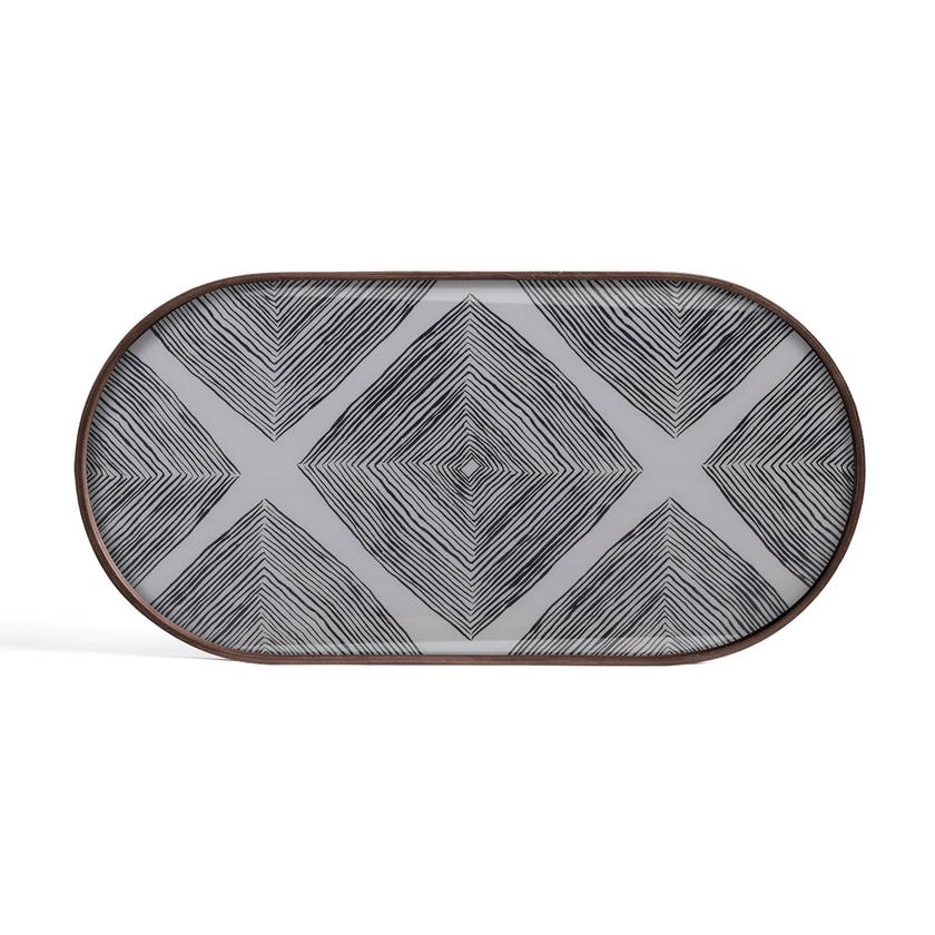Plateau Slate Linear Squares de Ethnicraft Accessories, 71 x 36 cm Plateau Slate Linear Squares de Ethnicraft Accessories, 71 x 36 cm
