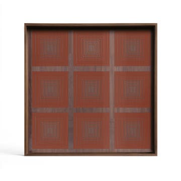 Plateau Pumpkin Squares de Ethnicraft Accessories, 38 x 38 cm
