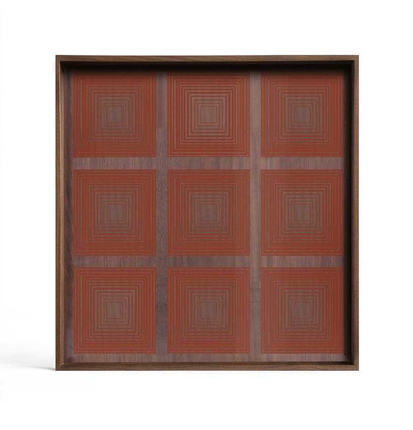 Plateau Pumpkin Squares de Ethnicraft Accessories, 38 x 38 cm