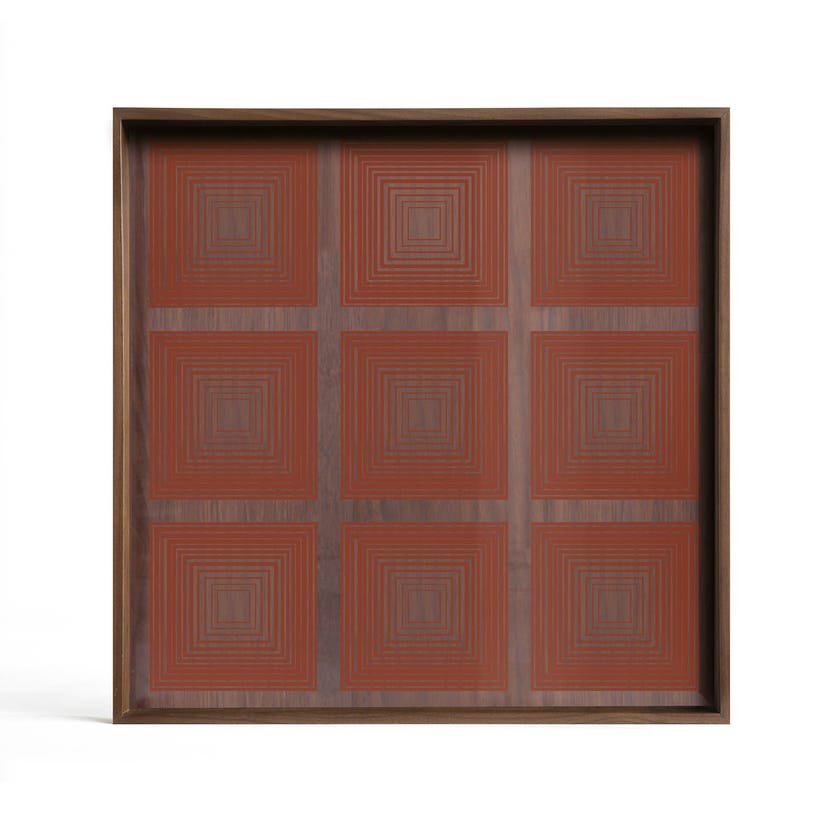 Plateau Pumpkin Squares de Ethnicraft Accessories, 38 x 38 cm Plateau Pumpkin Squares de Ethnicraft Accessories, 38 x 38 cm