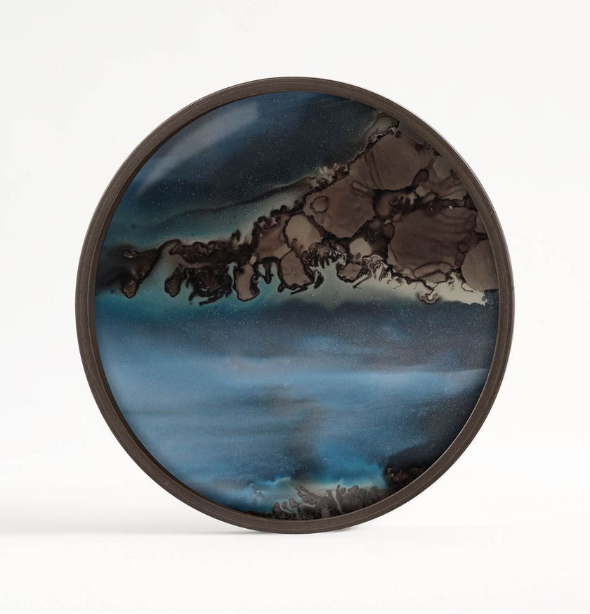 Plateau Slate Organic de Ethnicraft Accessories, Ø30